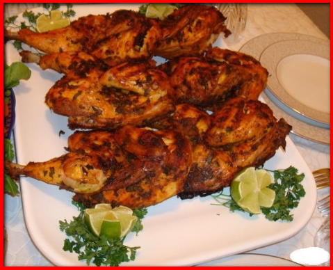 سلطة المغربية مع الدجاج المشوي
